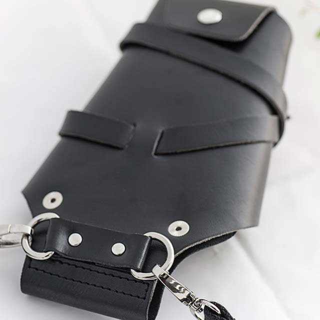 【左利き用】オールブラック　６丁差し　本革シザーケース　SCA-155L/CKA 左利き用】オールブラック 6丁差し 本革シザーケース SCA-155L/CKA