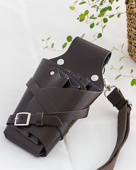 Vienna Brown・ビエンナ ブラウン 本革シザーケース