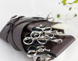 Vienna Brown・ビエンナ ブラウン 本革シザーケース