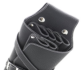 New! Malaga Black ・マラガ ブラック 軽量タイプ ☆ 6丁入れ革シザーケース